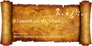 Klementis Őzike névjegykártya